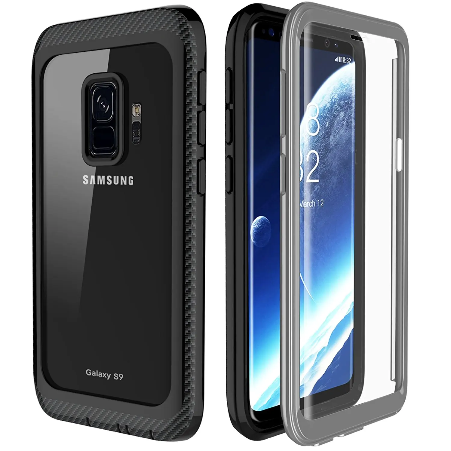 For Samsung Galaxy S9 Case, WEFOR 360 Degrees Protection Full-body Rugged Clear Bumper Case With Built-in Screen Protector
For Samsung Galaxy S9 Case, WEFOR 360 Degrees Protection Full-body Rugged Clear Bumper Case With Built-in Screen Protector