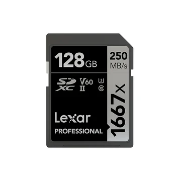 Lexar Original 1667x 128GB V60 250MB/s sd cards SDXC UHS-II U3 Flash Memory Card high speed For 3D 4K HD video
Lexar Original 1667x 128GB V60 250MB/s sd cards SDXC UHS-II U3 Flash Memory Card high speed For 3D 4K HD video