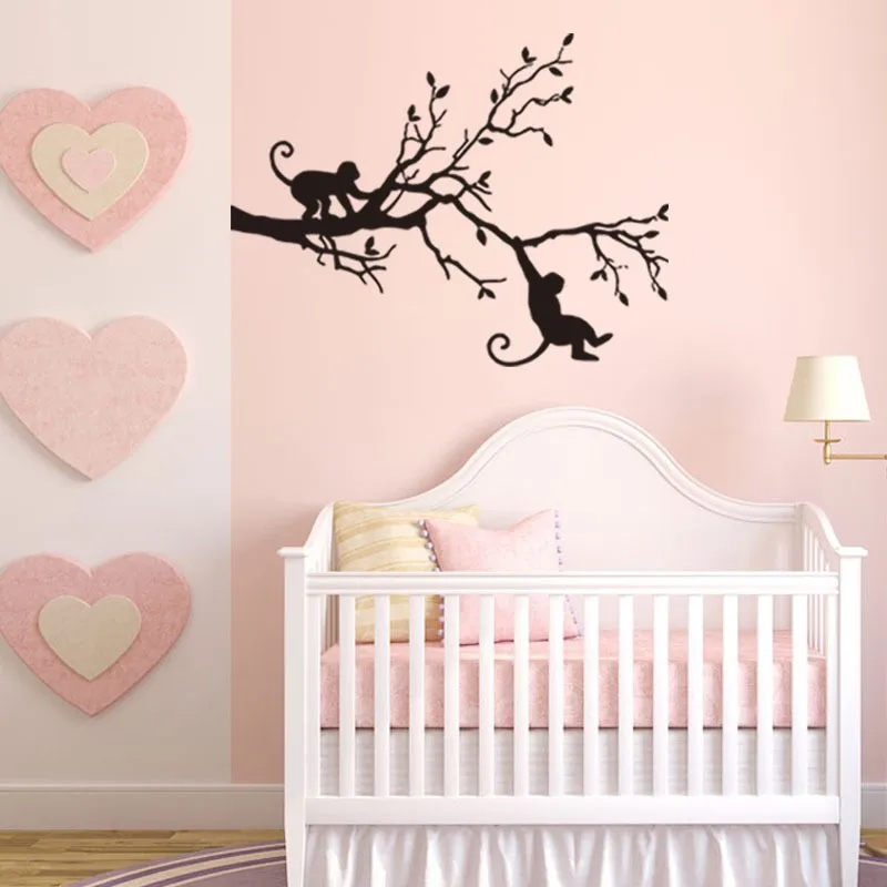 Animal Black Monkey Climbing Tree Branch Wall Sticker For Kids Bady Rooms Wallpaper Home Decor Living Room Vinyl DIY Wall Decals
Animal Black Monkey Climbing Tree Branch Wall Sticker For Kids Bady Rooms Wallpaper Home Decor Living Room Vinyl DIY Wall Decals