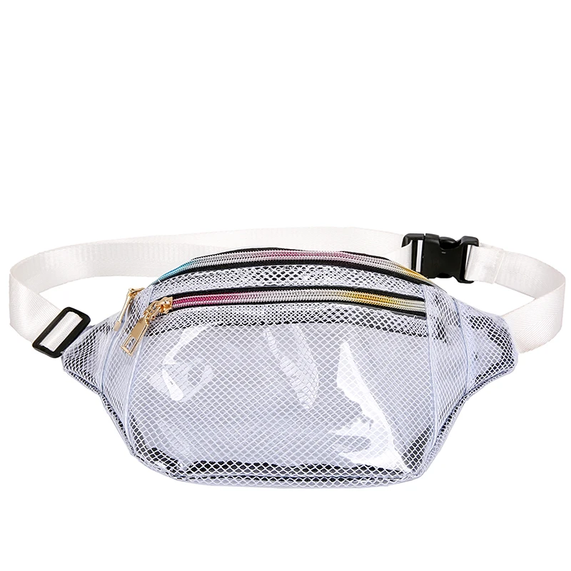 Transparent Bag Ladies Waist Fanny Pack Women PVC Grid Belt Zipper Waist Bags Chest Tote Fashion
Transparent Bag Ladies Waist Fanny Pack Women PVC Grid Belt Zipper Waist Bags Chest Tote Fashion