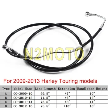 69.5"-75.5" Brake Line APE Hanger Handlebar Extension Wiring Harness Kit +4"-+10" for Harley Touring Road King Glide 2009-2013
69.5"-75.5" Brake Line APE Hanger Handlebar Extension Wiring Harness Kit +4"-+10" for Harley Touring Road King Glide 2009-2013