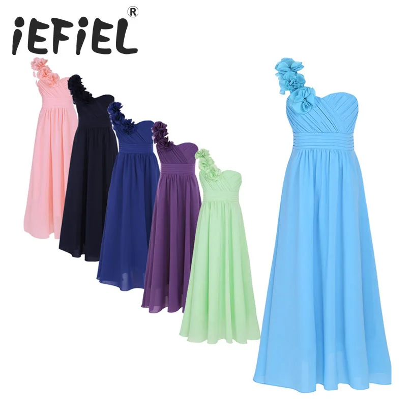 2017 iEFiEL Girls Chiffon One-shoulder Flower Girls Dress Princess Pageant Wedding Bridesmaid Birthday Party Dress Ball Gown Pro
2017 iEFiEL Girls Chiffon One-shoulder Flower Girls Dress Princess Pageant Wedding Bridesmaid Birthday Party Dress Ball Gown Pro