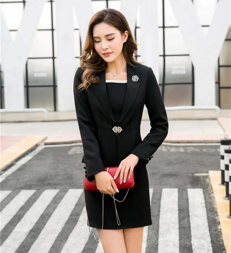 Black Blazer Women Business Suits Formal Office Suits Work Ladies Dress and Jacket Sets Office Uniform Styles
Black Blazer Women Business Suits Formal Office Suits Work Ladies Dress and Jacket Sets Office Uniform Styles