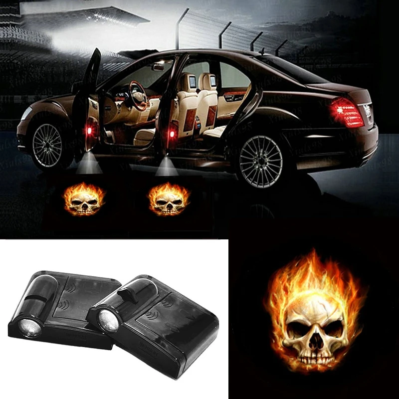 2 X Wireless Car Door LED Projection Fire Skull Projector Shadow Logo Light Welcome Lamps Magnet Sensor for Bmw E39 Opel Toyota
2 X Wireless Car Door LED Projection Fire Skull Projector Shadow Logo Light Welcome Lamps Magnet Sensor for Bmw E39 Opel Toyota