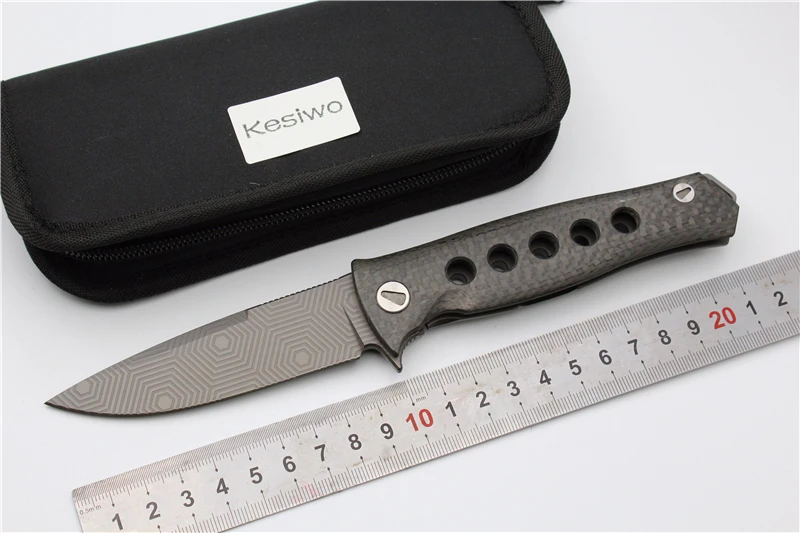 KESIWO Dr Death Folding Knife 3D D2 Blade Carbon Fiber Handle Flipper Ball Bearing Utility Pocket EDC Camping Outdoor Knife
KESIWO Dr Death Folding Knife 3D D2 Blade Carbon Fiber Handle Flipper Ball Bearing Utility Pocket EDC Camping Outdoor Knife