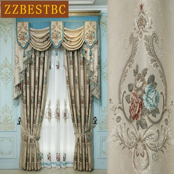 European high quality 3D thick blackout curtains for living room windows high-end hotel bedroom curtain elegant villa drages
European high quality 3D thick blackout curtains for living room windows high-end hotel bedroom curtain elegant villa drages
