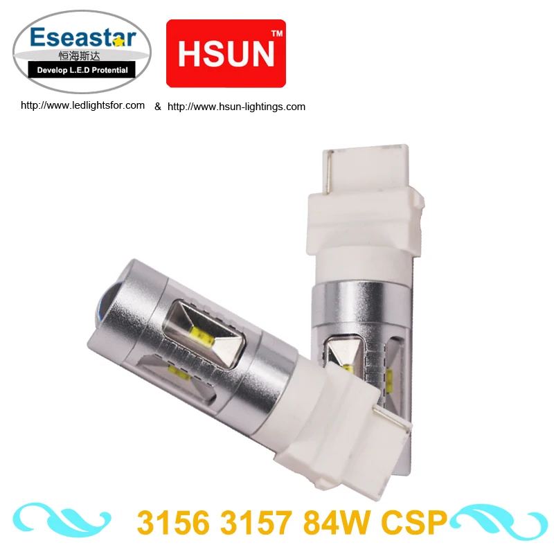 Eseastar 2pcs High Power led turn light canbus bulbs 3156/3157 84W 12smd CSP chip yellow P27W P27/7W decoding is 95% DC 9-32V
Eseastar 2pcs High Power led turn light canbus bulbs 3156/3157 84W 12smd CSP chip yellow P27W P27/7W decoding is 95% DC 9-32V