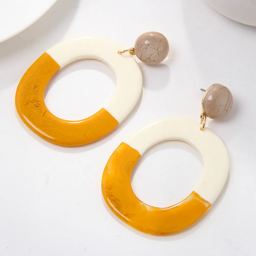FishSheep Statement 2 Colors Stitching Oval Shape Large Acrylic Drop Earrings Big Round Circle Dangle Earring For Women Jewelry
FishSheep Statement 2 Colors Stitching Oval Shape Large Acrylic Drop Earrings Big Round Circle Dangle Earring For Women Jewelry