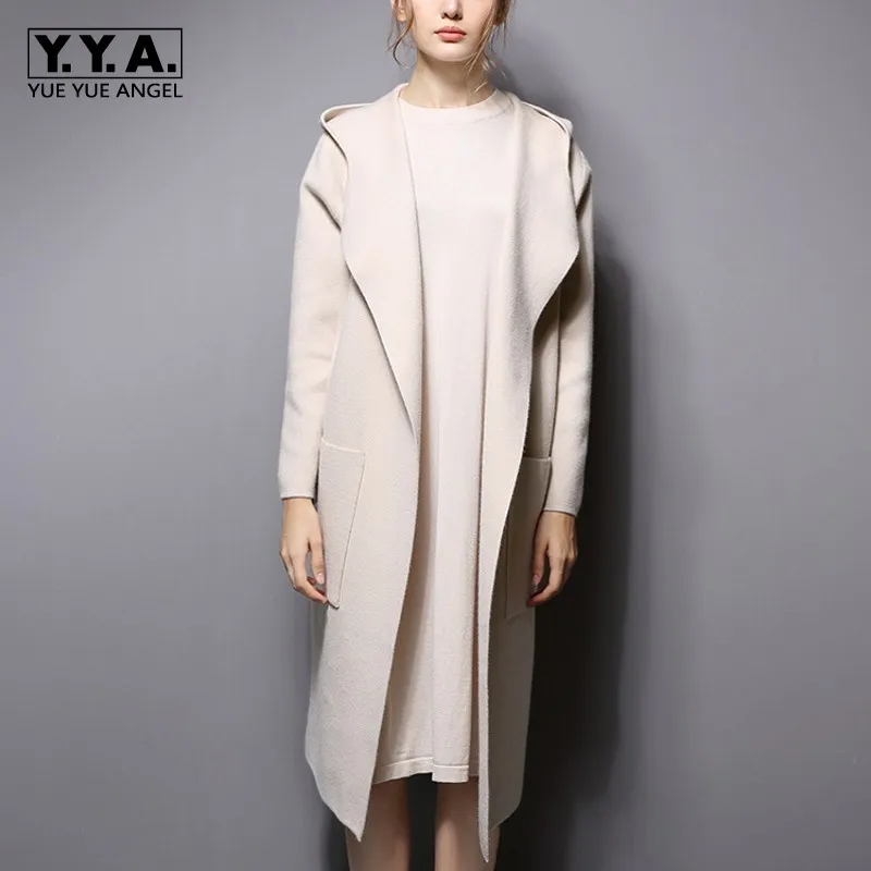 Top Quality Wool Knitted Elegant Lady Long Coat Soft Comfort Hooded Female Cardigan Casual Oversize Loose Fit Sweater For Women
Top Quality Wool Knitted Elegant Lady Long Coat Soft Comfort Hooded Female Cardigan Casual Oversize Loose Fit Sweater For Women