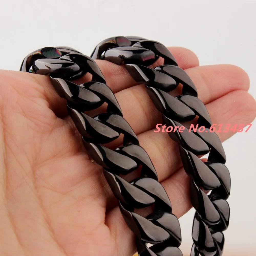Top Design Black Heavy 7"-40" 15mm Curb Cuban Casting Chain Necklace / Bracelet 316L Stainless Steel Mens Jewelry Gift
Top Design Black Heavy 7"-40" 15mm Curb Cuban Casting Chain Necklace / Bracelet 316L Stainless Steel Mens Jewelry Gift