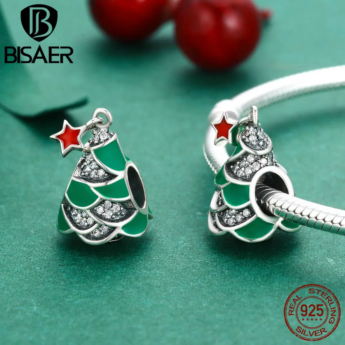 100% 925 Sterling Silver Christmas Tree, Green Clearly CZ Beads Fit Charms Authentic Original Bracelets Jewelry Gift ECC307
100% 925 Sterling Silver Christmas Tree, Green Clearly CZ Beads Fit Charms Authentic Original Bracelets Jewelry Gift ECC307