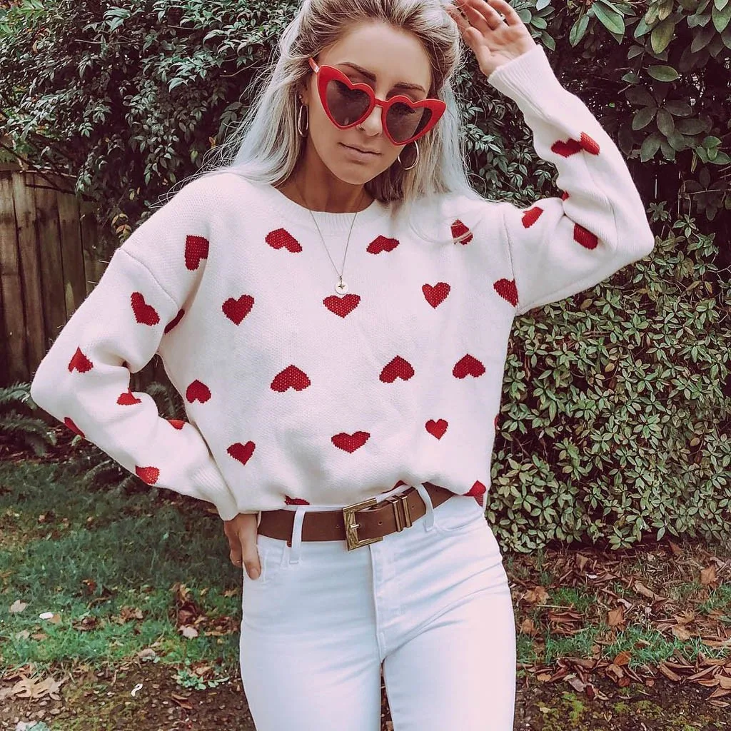 Autumn Winter Heart Shape Women Sweaters O-Neck Long Sleeve Knitwear Sweaters Slim Pull Femme Sweaters New Woman 2019
Autumn Winter Heart Shape Women Sweaters O-Neck Long Sleeve Knitwear Sweaters Slim Pull Femme Sweaters New Woman 2019