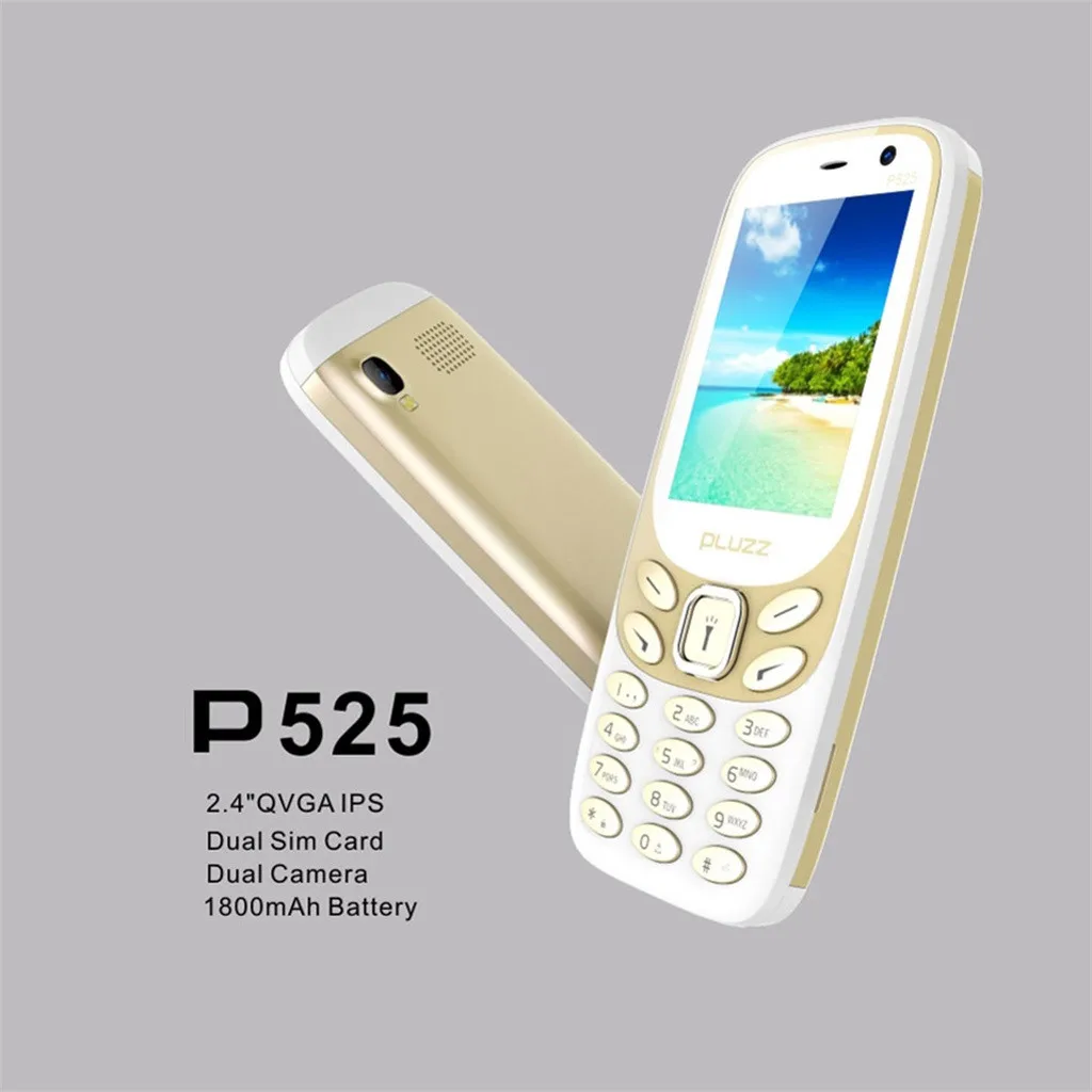 Функциональная камера телефона HL PLUZZ P525 50% дюйма FM две SIM карты большой динамик