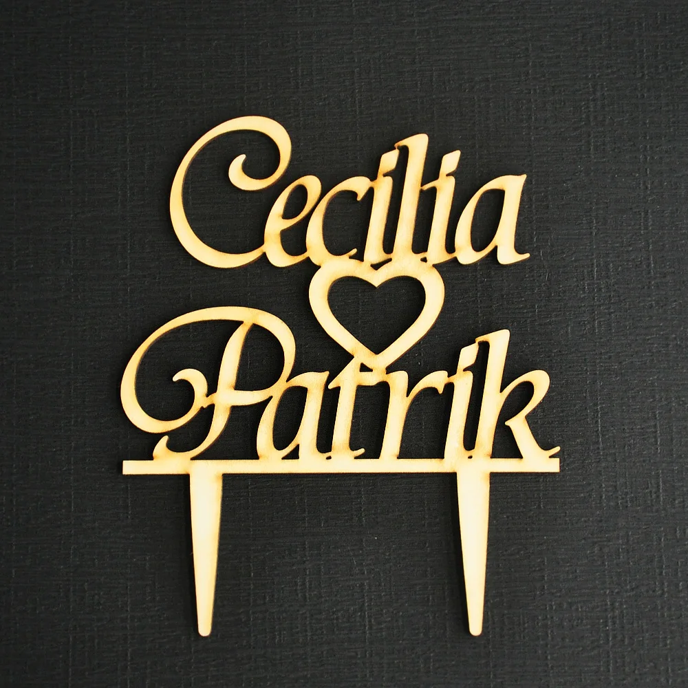 Personalized Name Rustic Cake Topper Custom wedding cake topper Wooden Wedding cake Decoration with heart
Personalized Name Rustic Cake Topper Custom wedding cake topper Wooden Wedding cake Decoration with heart