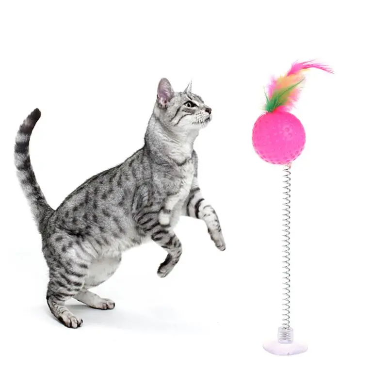 Cat Teaser Tumbler Suction Cup Stand Ground Window Funny Play Auto Rebound Spring Ball Feather Colorful Attract Interactive Toys
Cat Teaser Tumbler Suction Cup Stand Ground Window Funny Play Auto Rebound Spring Ball Feather Colorful Attract Interactive Toys