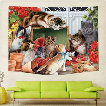 Cute Colorful Pet Cat Tapestry Wall Hanging 200x150cm Decor Lovely Animal Polyester Curtains Plus Long Table Cover
Cute Colorful Pet Cat Tapestry Wall Hanging 200x150cm Decor Lovely Animal Polyester Curtains Plus Long Table Cover