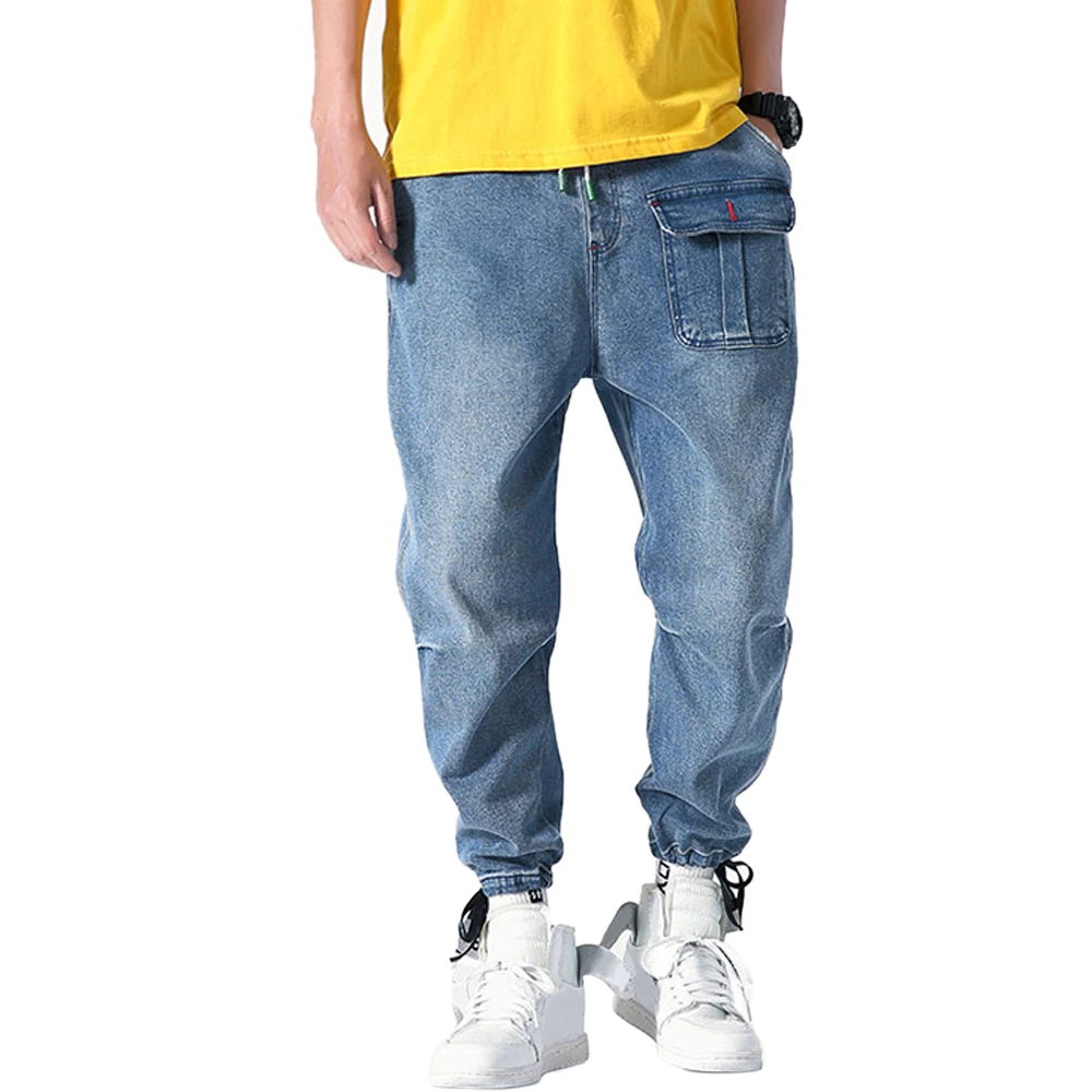 ZAFUL Elastic Drawstring Casual Jeans Men Biker Jeans Slim Denim Pants Cotton Mens Elastic Waist Harem Pants Men Jogger Clothes
ZAFUL Elastic Drawstring Casual Jeans Men Biker Jeans Slim Denim Pants Cotton Mens Elastic Waist Harem Pants Men Jogger Clothes