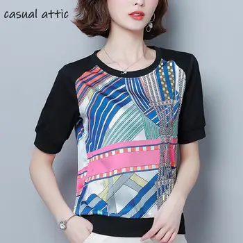 Women Tops Abstract Print Casual Ladies Shirt Five-point Sleeve Shirt Summer Plus Size 4xl 2019 Womens Tops And Blouses
Women Tops Abstract Print Casual Ladies Shirt Five-point Sleeve Shirt Summer Plus Size 4xl 2019 Womens Tops And Blouses
