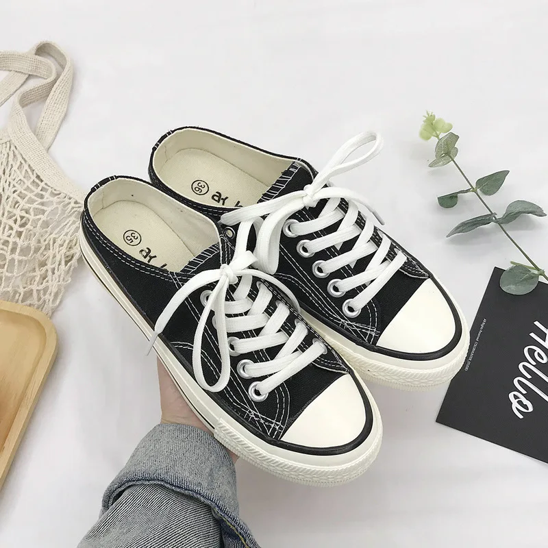 Canvas shoes female 2019 new summer Korean students basic wild no heels lazy half drag
Canvas shoes female 2019 new summer Korean students basic wild no heels lazy half drag