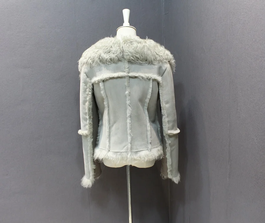 female genuine sheep skin and leather jacket (10)