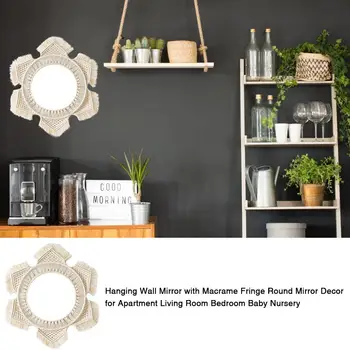 Hanging Wall Mirror With Macrame Fringe Round Mirror Decor For Apartment Living Room Bedroom Baby Nursery
Hanging Wall Mirror With Macrame Fringe Round Mirror Decor For Apartment Living Room Bedroom Baby Nursery