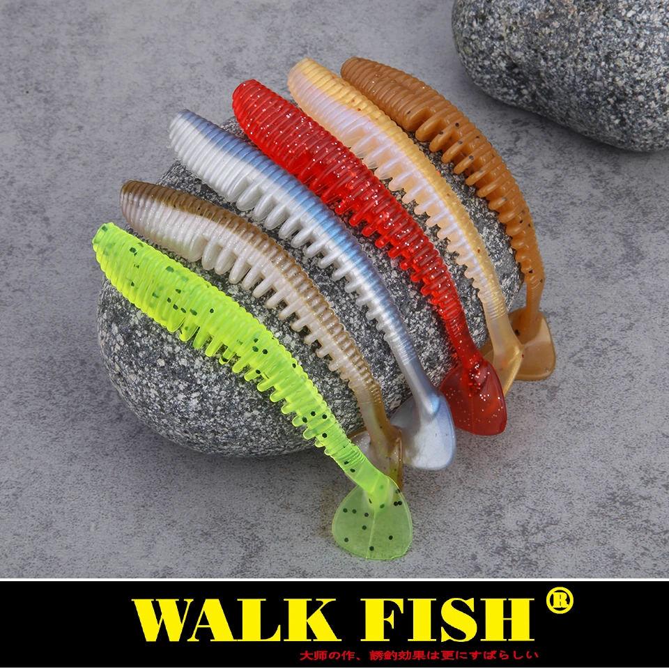 Walk Fish 5Pcs 10cm/5g T-tail Worm Handmade Soft Fish Fishing Lure Shad Fishing Tackle 059
Walk Fish 5Pcs 10cm/5g T-tail Worm Handmade Soft Fish Fishing Lure Shad Fishing Tackle 059