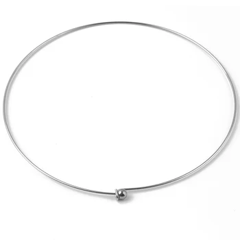138mm Stainless Steel Choker Necklace Wire Ball Lock Torques Necklace DIY Findings NO Fade for Women Jewelry Making 
138mm Stainless Steel Choker Necklace Wire Ball Lock Torques Necklace DIY Findings NO Fade for Women Jewelry Making