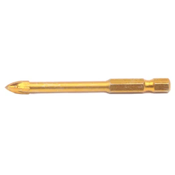 Hex Shank Titanium Drill Bit Cross Spear Head 6mm For Drilling Ceramic Glass
Hex Shank Titanium Drill Bit Cross Spear Head 6mm For Drilling Ceramic Glass