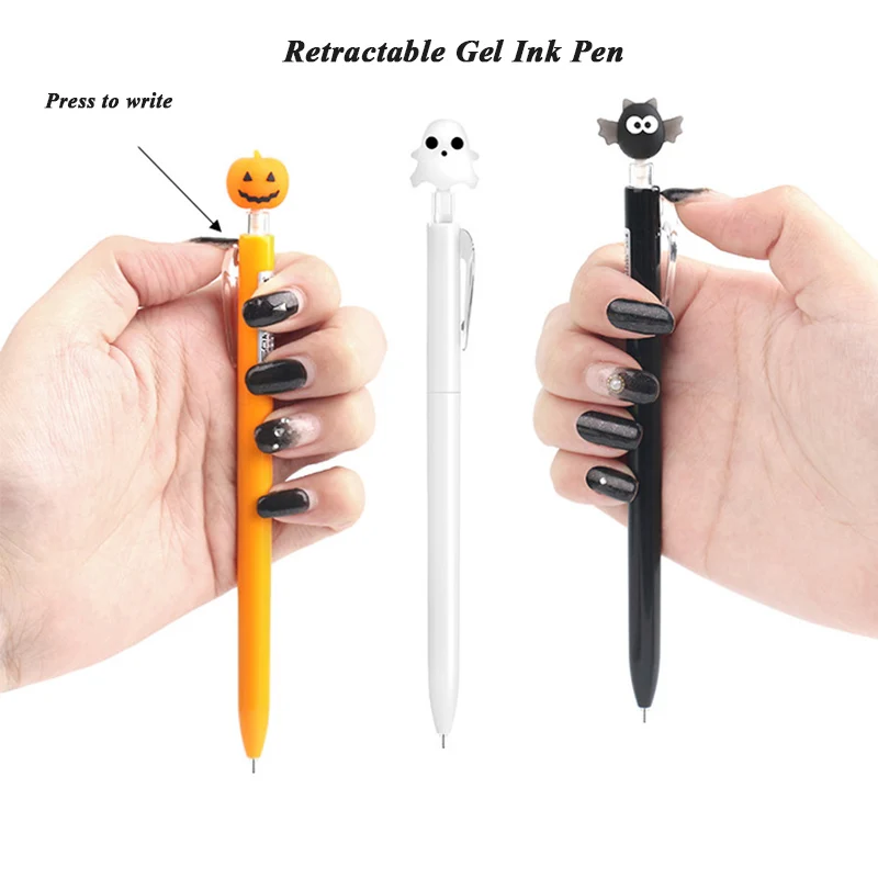 3pcs/lot Pumpkin Retractable Gel Pen Promotional Gifts Ghost Bat Cartoon Cute Stationery Office&School Pen Halloween Gifts
3pcs/lot Pumpkin Retractable Gel Pen Promotional Gifts Ghost Bat Cartoon Cute Stationery Office&School Pen Halloween Gifts