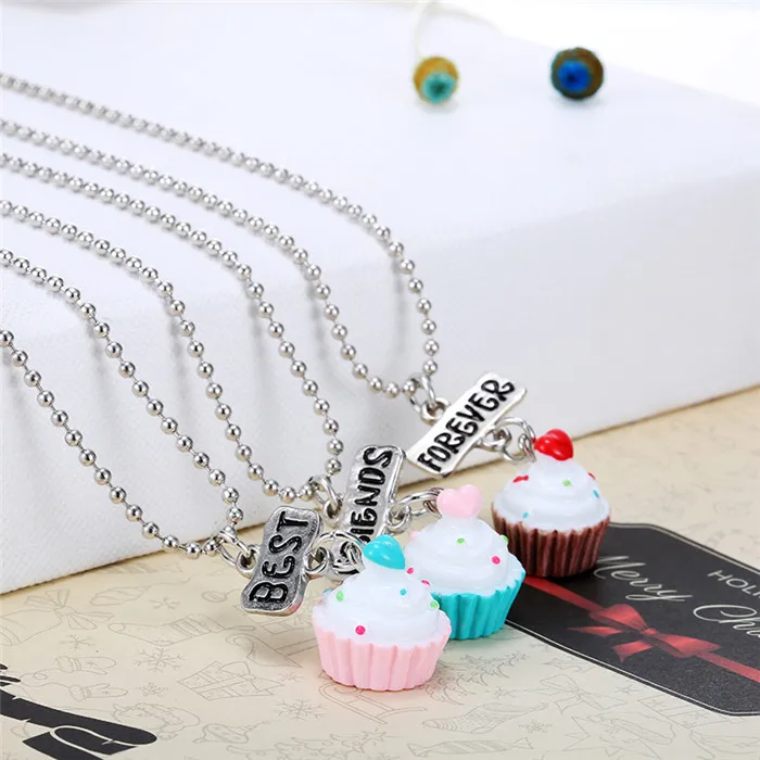 Fashion Bff Necklace For Girls Resin Love Heart Cake Pendant Bead Chain Necklace,3Pcs/set Lead Nickel Cadmium Free Girl Jewelry
Fashion Bff Necklace For Girls Resin Love Heart Cake Pendant Bead Chain Necklace,3Pcs/set Lead Nickel Cadmium Free Girl Jewelry