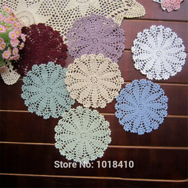 16cm(6.3") Multi Round Hand Made Crochet doily/placemat coasters/placemat set/shabby chic/place mats/doilies crochet 20pcs/lot
16cm(6.3") Multi Round Hand Made Crochet doily/placemat coasters/placemat set/shabby chic/place mats/doilies crochet 20pcs/lot