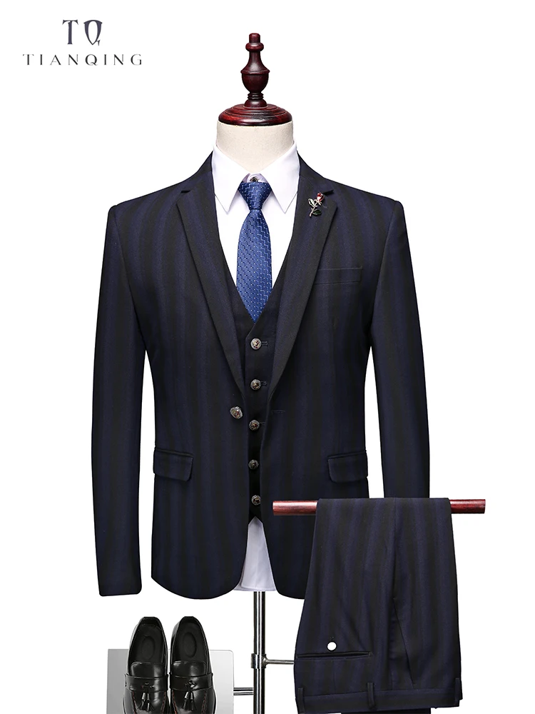 TianQiong Mens 3Pc (jacket + Vest + Trouser) Male Business Dress Slim Fit Thin Spring Autumn Winter Suit Casual Office Suit
TianQiong Mens 3Pc (jacket + Vest + Trouser) Male Business Dress Slim Fit Thin Spring Autumn Winter Suit Casual Office Suit