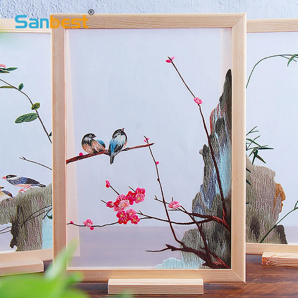 Sanbest Classical Su Embroidery DIY Cross Stitch Plant Animal Transparent Embroidery Organza Thread Frame Painting Custom
Sanbest Classical Su Embroidery DIY Cross Stitch Plant Animal Transparent Embroidery Organza Thread Frame Painting Custom