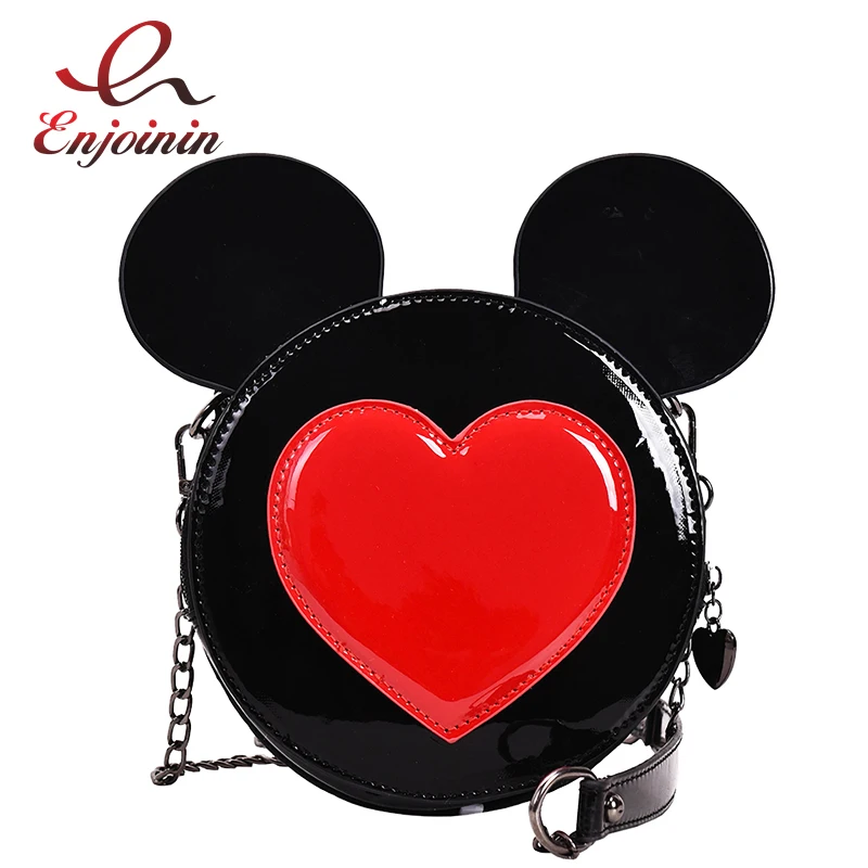 Cute Black and Red Cartoon Heart Shaped Pu Leather Girl's Chain Purse Shoulder Bag Tote Crossbody Mini Messenger Bolsa Handbag
Cute Black and Red Cartoon Heart Shaped Pu Leather Girl's Chain Purse Shoulder Bag Tote Crossbody Mini Messenger Bolsa Handbag
