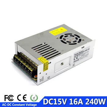 Universal Power Supply Switching DC15V 16A 240W Transformer 220v 110v AC to DC Constant Output Converter For LED Lamp Light CNC 
Universal Power Supply Switching DC15V 16A 240W Transformer 220v 110v AC to DC Constant Output Converter For LED Lamp Light CNC