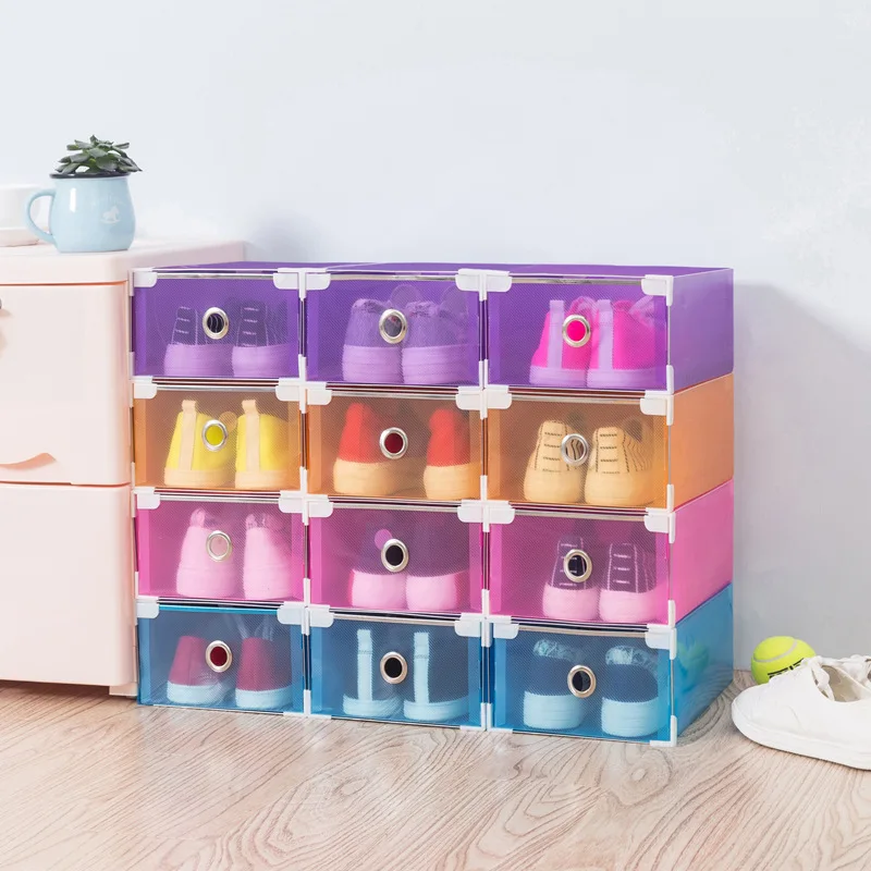 Multi-color and thick plastic storage box shoe box drawing-out type dustproof storage cabinet creative dormitory shoe cabinet
Multi-color and thick plastic storage box shoe box drawing-out type dustproof storage cabinet creative dormitory shoe cabinet
