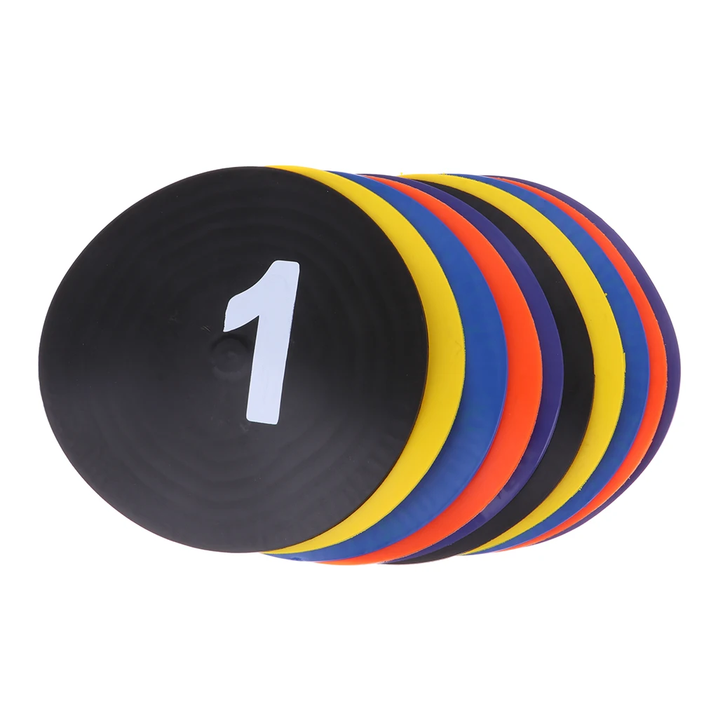 10Pcs Football Training Mark Plates Sport Exercise Traffic Plate for Football, Table Tennis Athletes Physical Strength
