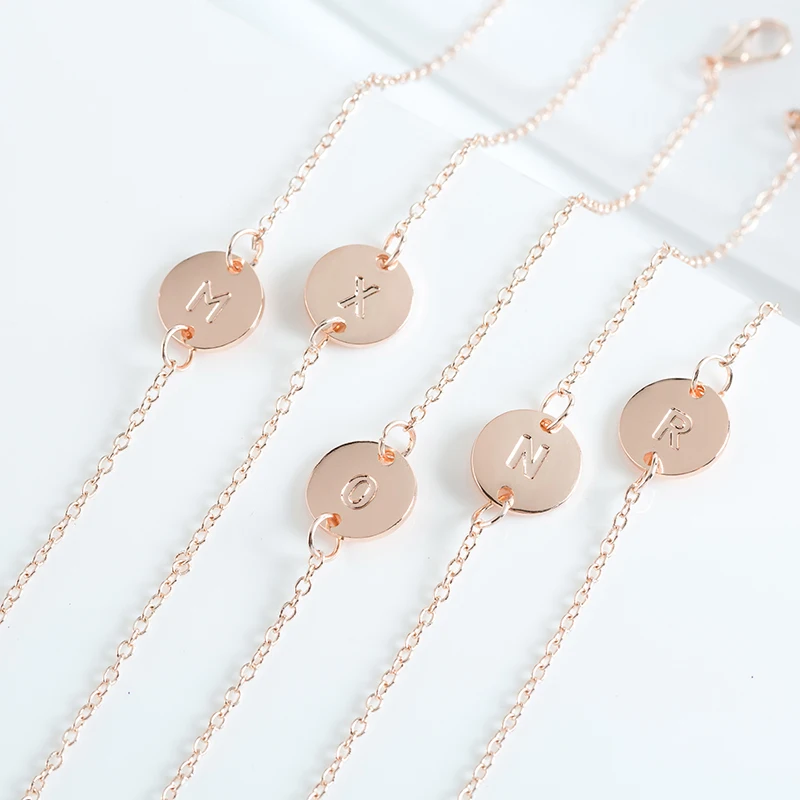 Fashion rose gold silver color 26 letter Bracelet for women girl simple Adjustable Name charm bracelet Handmade DIY Jewelry gift
Fashion rose gold silver color 26 letter Bracelet for women girl simple Adjustable Name charm bracelet Handmade DIY Jewelry gift