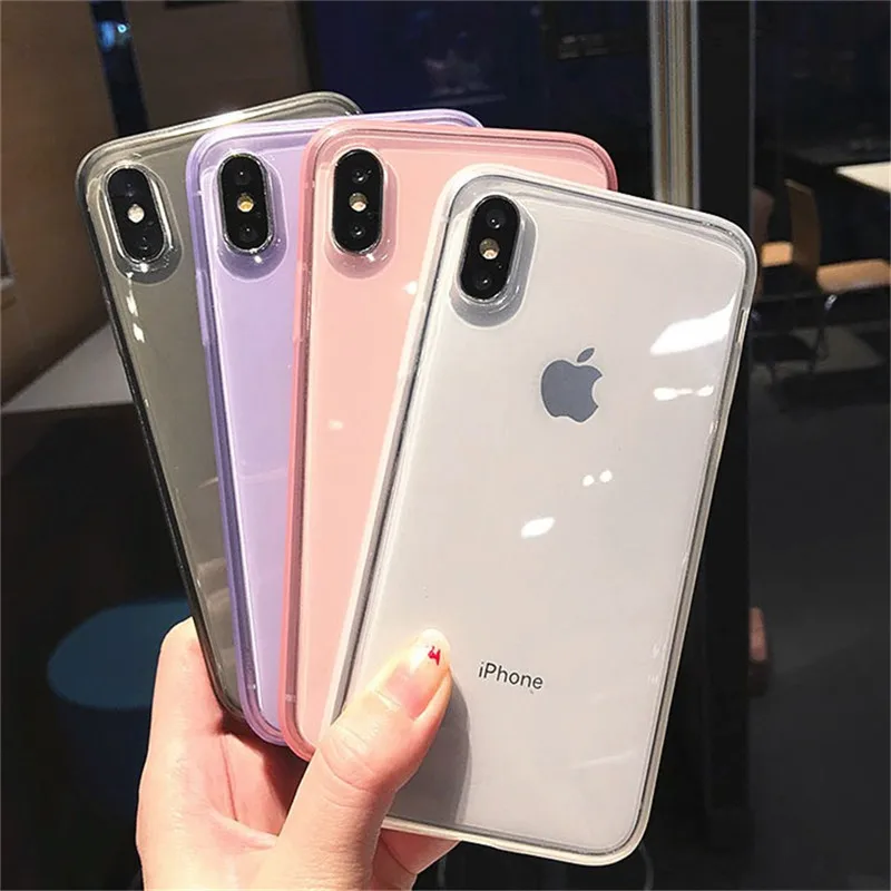 Transparent candy phone case For iPhone 7 8 plus case For iPhone X XR XS Max 6 6S Plus TPU anti-drop phone case
Transparent candy phone case For iPhone 7 8 plus case For iPhone X XR XS Max 6 6S Plus TPU anti-drop phone case