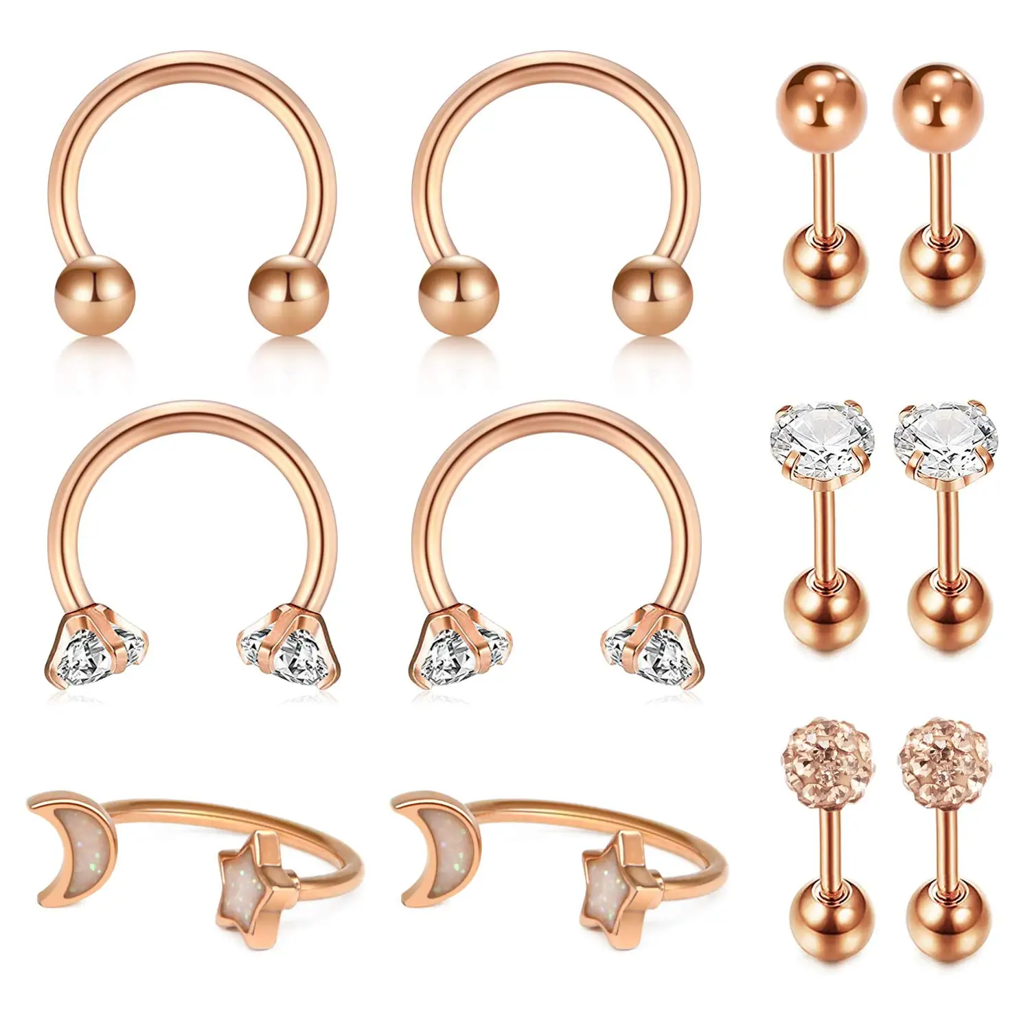 JFORYOU 16G(1.2mm) Tragus Cartilage Rook Earrings-Septum Rings Hoop Piercing Snug Helix Daith Earrings Surgical Steel Body Pierc
JFORYOU 16G(1.2mm) Tragus Cartilage Rook Earrings-Septum Rings Hoop Piercing Snug Helix Daith Earrings Surgical Steel Body Pierc