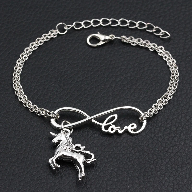2019 New Personalized Cute Unicorn Horse Charm Bracelet DIY Handmade Infinity Love Charm Bracelets For Women Fashion Jewelry
2019 New Personalized Cute Unicorn Horse Charm Bracelet DIY Handmade Infinity Love Charm Bracelets For Women Fashion Jewelry