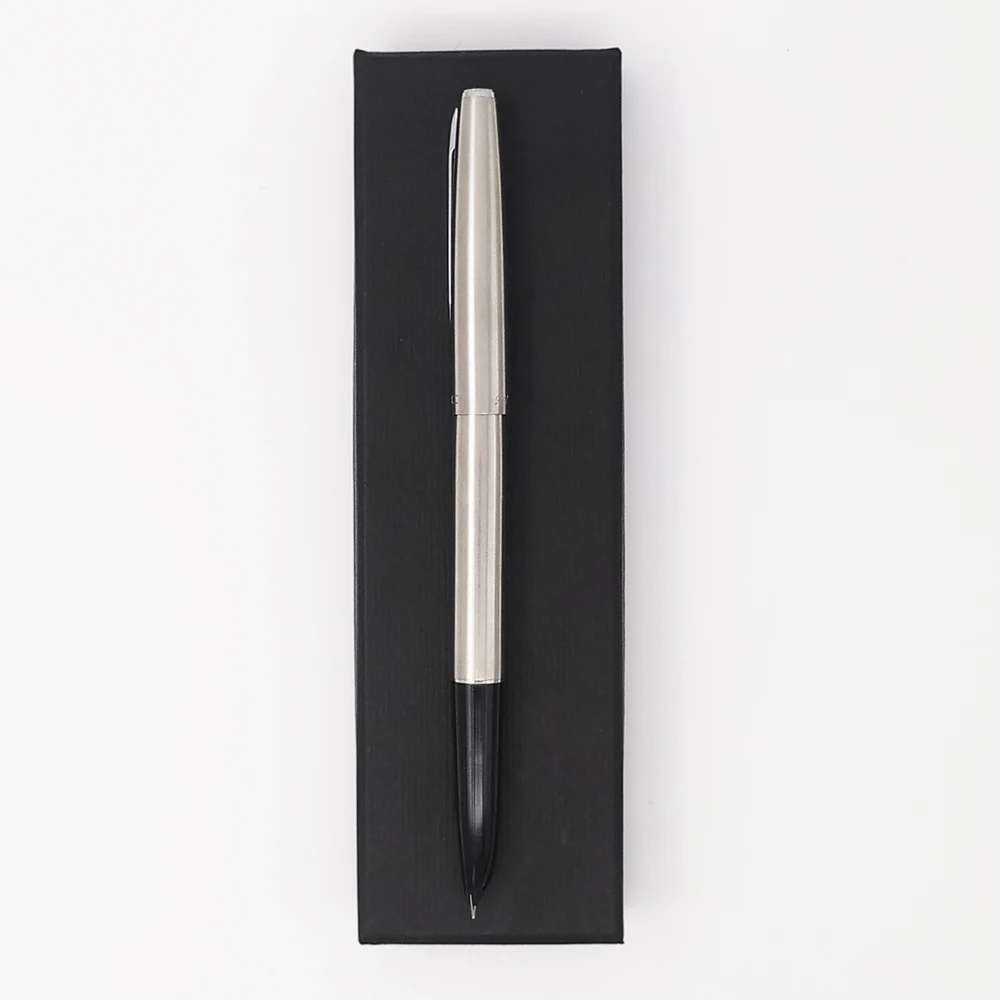 Pure Silver Steel Fountain Pen 0.38mm Extra Fine Finance Nib Smooth Writing Ink Pens for Christmas Gift Box Free Shipping
Pure Silver Steel Fountain Pen 0.38mm Extra Fine Finance Nib Smooth Writing Ink Pens for Christmas Gift Box Free Shipping