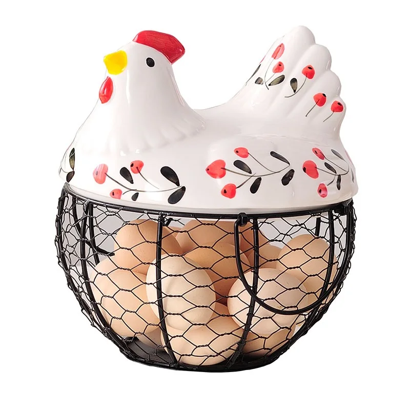 Iron and porcelain Hens get basket iron egg basket potato garlic hollowed out container basket creative fruit basket
Iron and porcelain Hens get basket iron egg basket potato garlic hollowed out container basket creative fruit basket