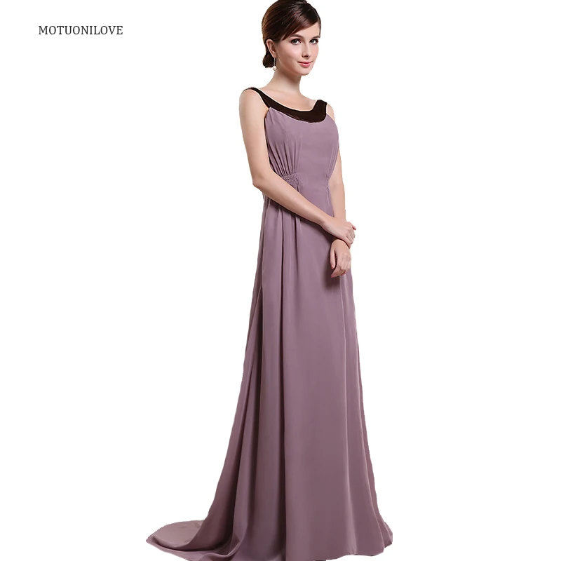 Халат de soiree 2021 ГОРЯЧАЯ овальным вырезом Фиолетовый Для женщин вечерние платья из
