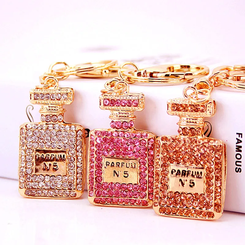 Creative Perfume Bottle Keychain Women Bag Charm Crystal Rhinestone Key Chain Ring Fashion Key Holder Car Keyrings Trinket
Creative Perfume Bottle Keychain Women Bag Charm Crystal Rhinestone Key Chain Ring Fashion Key Holder Car Keyrings Trinket