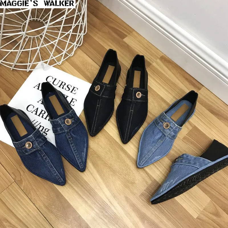 Maggie's Walker Women's Casual Shoes Denim Flats Pointed-toe Shallow-mouth Flats Size 35~39
Maggie's Walker Women's Casual Shoes Denim Flats Pointed-toe Shallow-mouth Flats Size 35~39