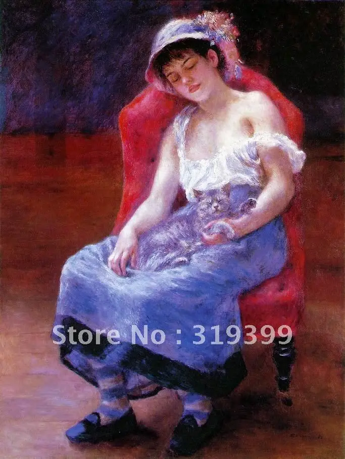 Free DHL Shipping,100% handmade,Oil Painting Reproduction on linen canvas, sleeping girl with a cat by Pierre Auguste Renoir
Free DHL Shipping,100% handmade,Oil Painting Reproduction on linen canvas, sleeping girl with a cat by Pierre Auguste Renoir