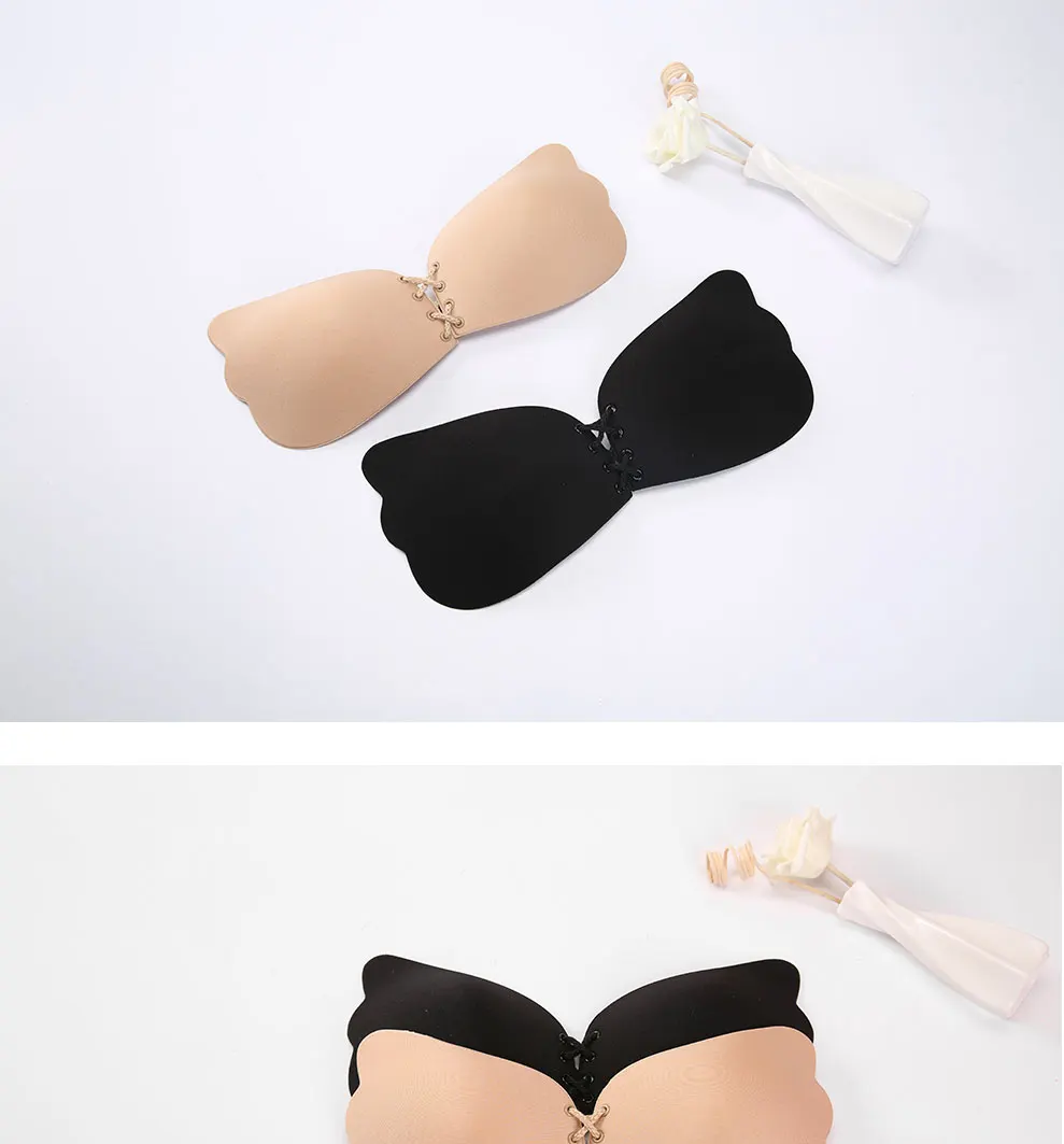 Free Ostrich 18 Women Fly Bra Strapless Bandage Fly Silicone Push Up Invisible Bra Drop Shipping Wholesales 5