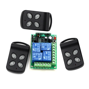 433MHZ 315 MHZ DC24V 4CH RF Wireless Remote Control Switch Controllers & Rceiver Modules 4 Relays Security System
433MHZ 315 MHZ DC24V 4CH RF Wireless Remote Control Switch Controllers & Rceiver Modules 4 Relays Security System