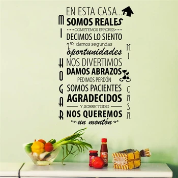 En Esta Casa Somos Reales Spanish Letters Wall Stickers Home Decor Living Room Vinyl Wall Decals Diy Callygraphy Mural Art
En Esta Casa Somos Reales Spanish Letters Wall Stickers Home Decor Living Room Vinyl Wall Decals Diy Callygraphy Mural Art